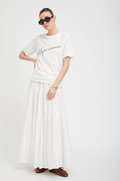 White Classic Superwoman Tee