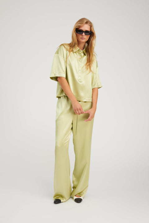 Pistachio Silk Kauai Pants