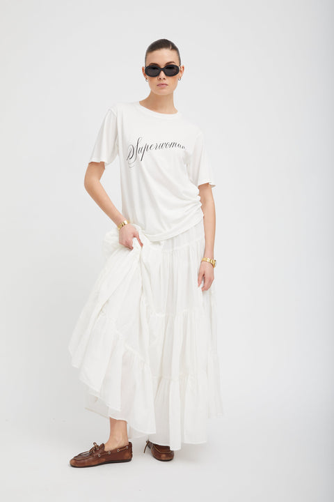 White Classic Superwoman Tee