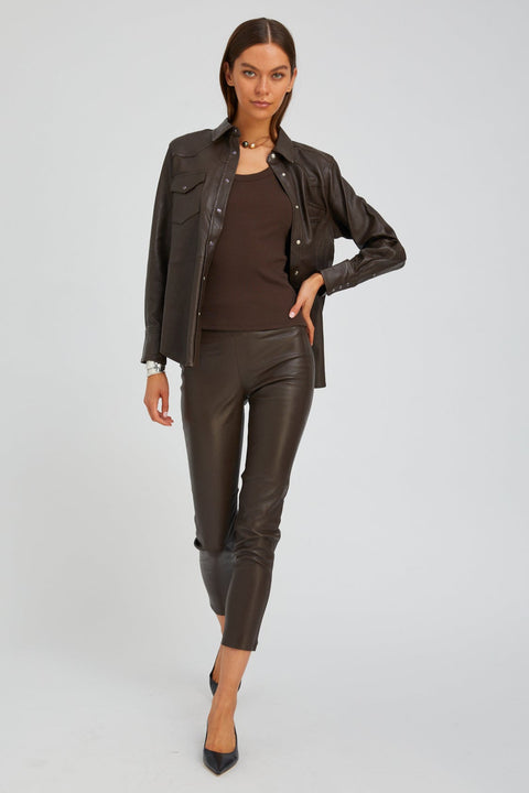 Americano Leather Western Button Down